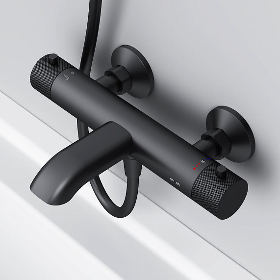 Смеситель для ванны и душа AM.PM Libre F6050022 термостат черный-8