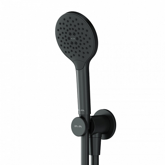 Встраиваемая душевая система AM.PM X-Joy FB85A1RH22 черная: тропический верхний душ, ручной душ-6