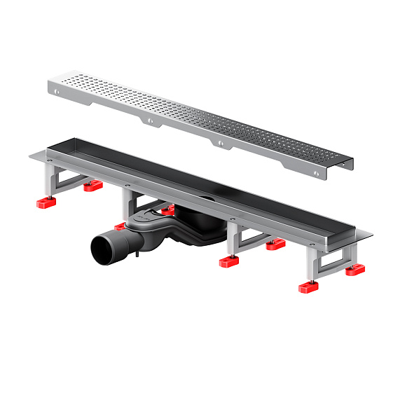 Душевой трап (лоток) 60 AM.PM MasterFlow W01SC-P11-060-01SB комбинированный затвор со стальной матовой решеткой-10