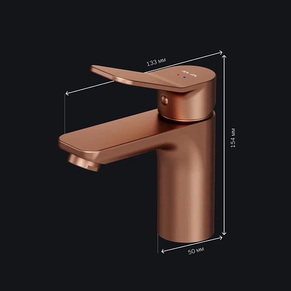 Смеситель для раковины (умывальника) AM.PM X-Joy F85A02144 розовое золото-5