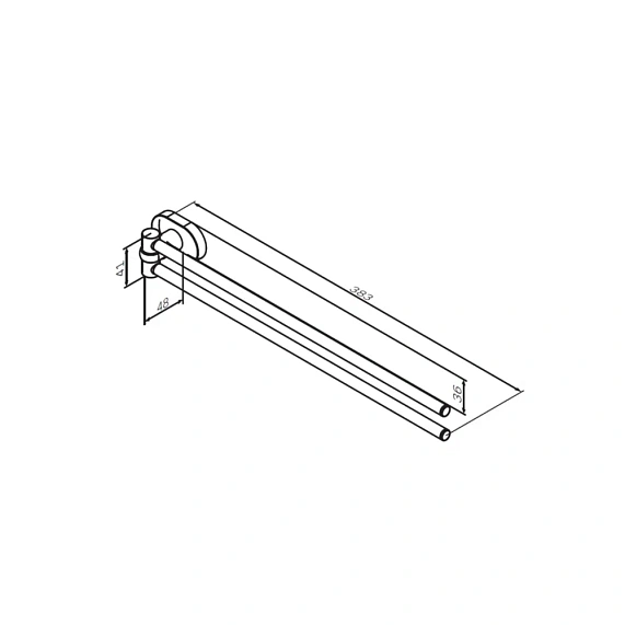 Вешалка для полотенец AM.PM Sense L A7432600 поворотная двойная хром-7