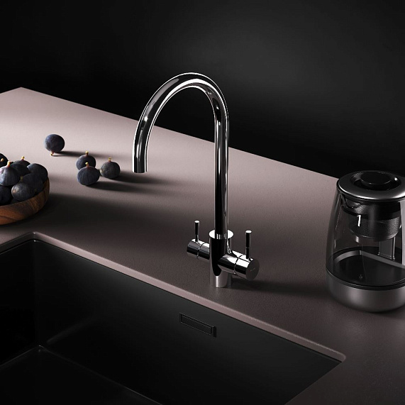 Смеситель для кухни AM.PM X-Joy S F85B07700 высокий, с каналом питьевой воды, хром-4