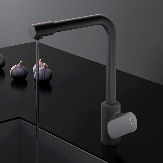 Смеситель для кухни AM.PM Like F8005722 высокий с каналом питьевой воды, черный-2