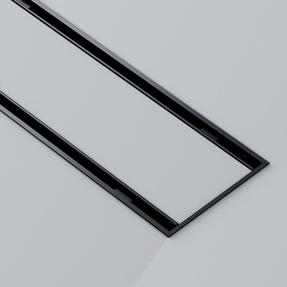 Душевой трап (лоток) 80 AM.PM PrimeFlow W02SC-U11-080-04BM комбинированный затвор с черной матовой решеткой под плитку-17