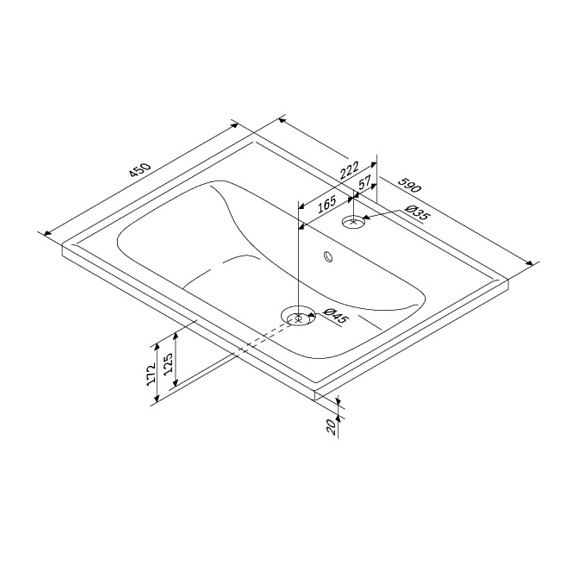 Тумба с раковиной и смесителем 60 AM.PM X-Joy M85AFSX06021WG напольная на ножках белый глянец-1