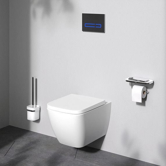 Унитаз подвесной AM.PM Gem C901901SC безободковый с сиденьем микролифт, белый