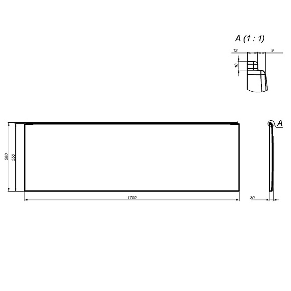 Ванна акриловая 175x75 AM.PM X-Joy W94A-175-075W-A белая глянцевая-8