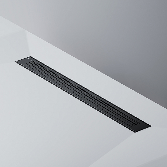 Душевой трап (лоток) 70 AM.PM PrimeFlow W02SC-P11-070-01BM комбинированный затвор с черной матовой решеткой-8