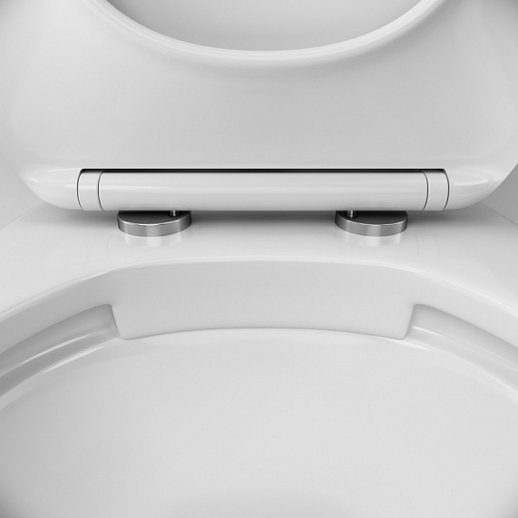 Унитаз подвесной безободковый с инсталляцией AM.PM Sense IS30251.741700 сиденьем микролифт, хром механ. клавишей-3