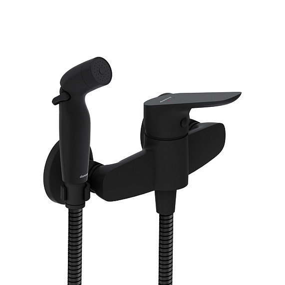 Гигиенический душ со смесителем Damixa Jupiter 778000300 черный встраиваемый, шланг 1500, держатель-3