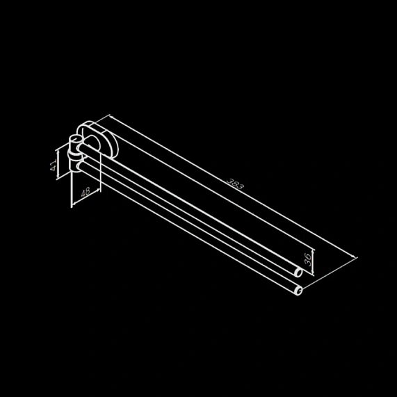 Вешалка для полотенец AM.PM Sense L A7432600 поворотная двойная хром-8