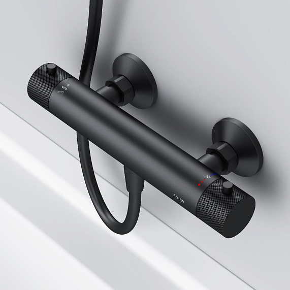 Смеситель для душа AM.PM Libre F6040022 термостат, черный-7