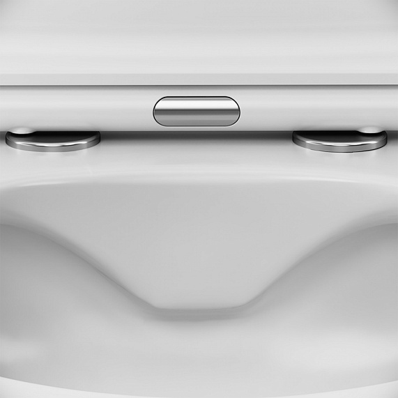 Унитаз подвесной безободковый с инсталляцией AM.PM Like IS49001.801701 сиденьем микролифт, белой пневм. клавишей-4