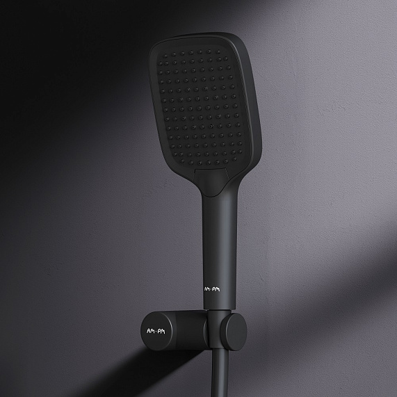 Душевой гарнитур AM.PM Func F0118F022 держатель, шланг, лейка 3 режима, черный-1