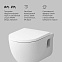 Унитаз подвесной AM.PM Like C801701SC безободковый с сиденьем микролифт. белый