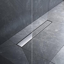 Душевой трап (лоток) 50 AM.PM MasterFlow W01SC-U11-050-04SB комбинированный затвор со стальной матовой решеткой под плитку