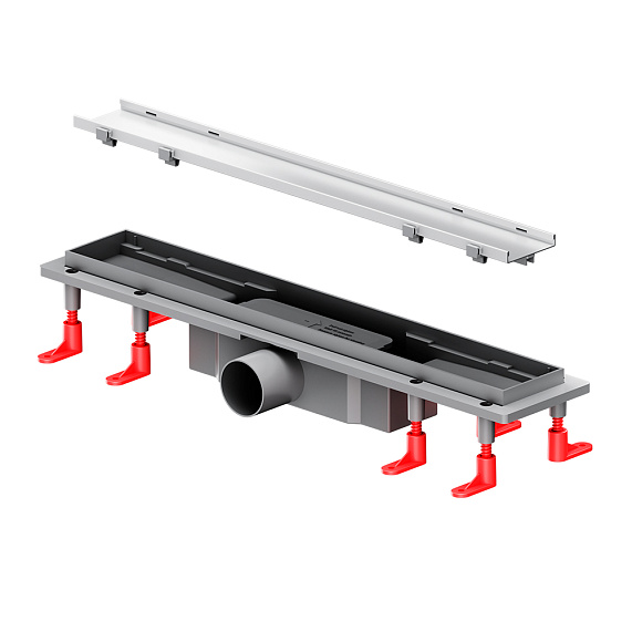 Душевой трап (лоток) 50 AM.PM PrimeFlow W02SC-U11-050-04SB комбинированный затвор со стальной матовой решеткой под плитку-20