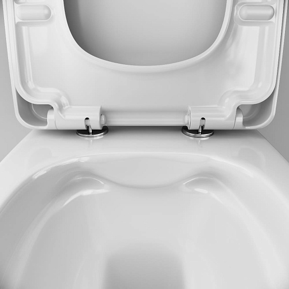 Унитаз подвесной AM.PM Awe C111700SC безободковый с сиденьем микролифт, белый-6