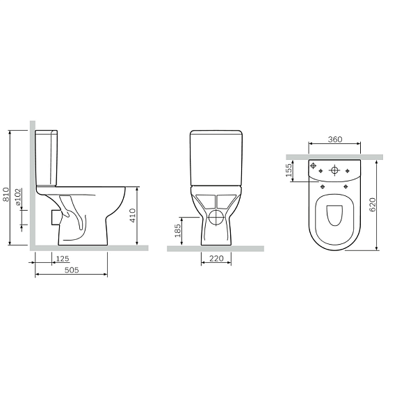 Унитаз напольный AM.PM Gem C908607SC с сиденьем микролифт, белый-10