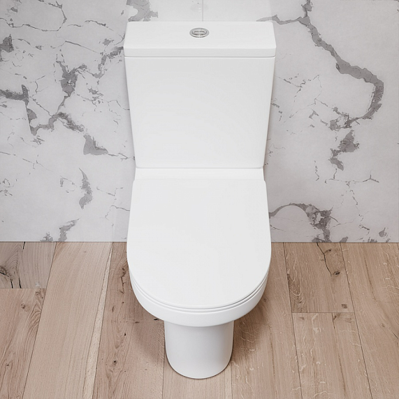 Унитаз напольный Damixa Skyline DX35C8600SC безободковый с сиденьем микролифт, белый-2