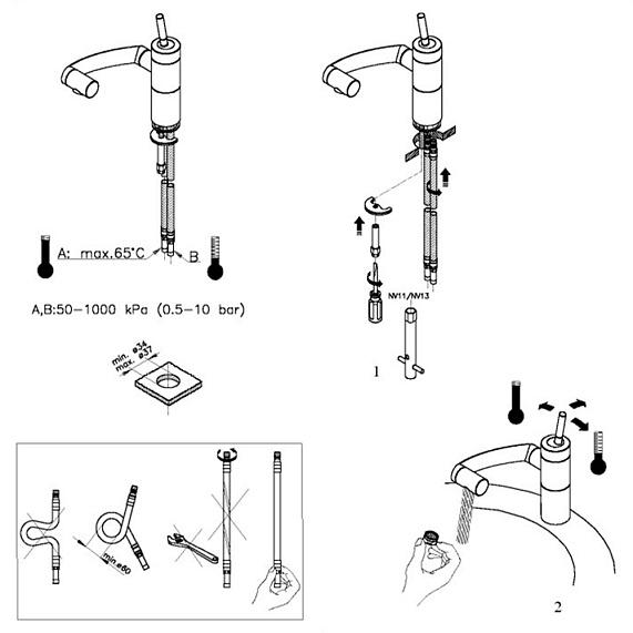 Смеситель для кухни Damixa Arc 290007364 3D с поворотным изливом, черный-3