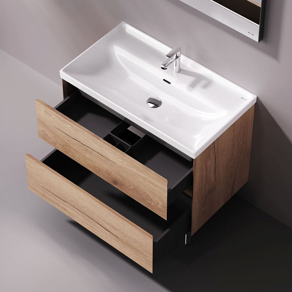 Тумба с раковиной 80 AM.PM Above M9X-FSX0802OF-WCC0800WG напольная,под дерево-2