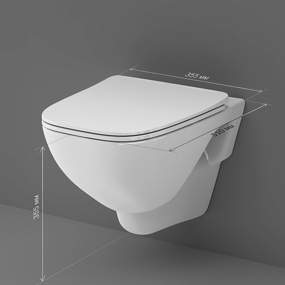 Унитаз подвесной AM.PM X-Joy C851701SC безободковый с сиденьем микролифт, белый-9