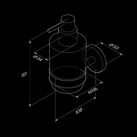 Набор аксессуаров AM.PM X-Joy хром (диспенсер, крючок, стакан для зубных щеток)-6