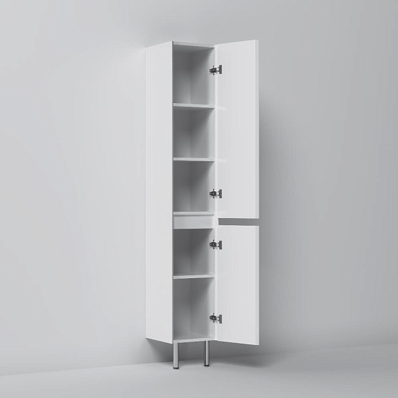 Шкаф-пенал для ванной 35 AM.PM Above M9XCSR0352WG напольный, правый, белый глянцевый-5