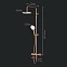 Душевая система AM.PM X-Joy F0785A544 стойка с тропическим душем, термостатом, смесителем, изливом, розовое золото