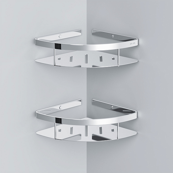 Полка в ванную угловая AM.PM Sense L A7454200 двухъярусная хром-1