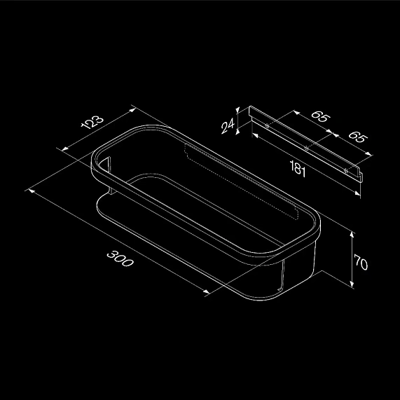 Полка в ванную AM.PM Func A8F53122 черная-7