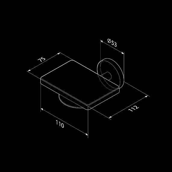 Мыльница стеклянная настенная AM.PM X-Joy A85A34222 черная-7