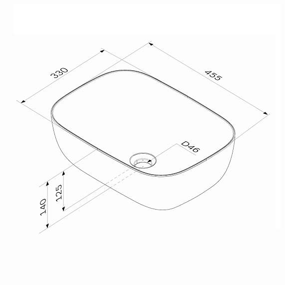 Раковина накладная 45 AM.PM Func M8FWCC10450WG белая-6