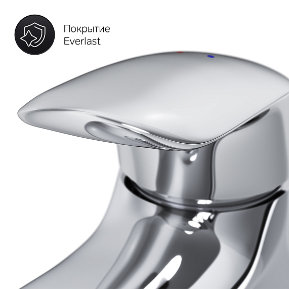 Смеситель для раковины (умывальника) AM.PM Bliss L F5382132 с донным клапаном, хром-2