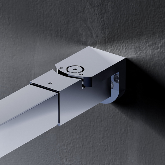 Душевая перегородка 80x200 AM.PM Func W84WI-80-F1-MTE прозрачное стекло, профиль хром-3