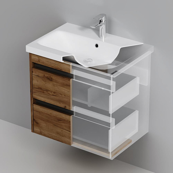 Тумба с раковиной 60 AM.PM Pulse M91-FHX0602OF-WCC0602WG под дерево-4