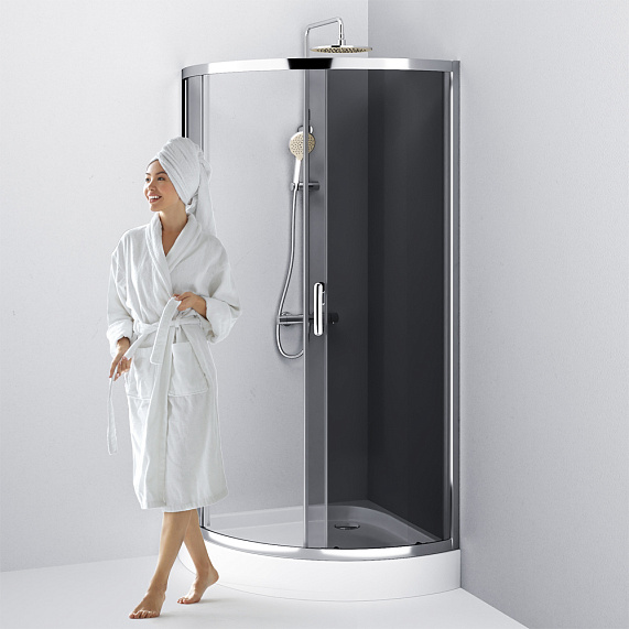 Душевое ограждение без поддона 90x90 AM.PM Like W83G-315-090CG профиль хром-2