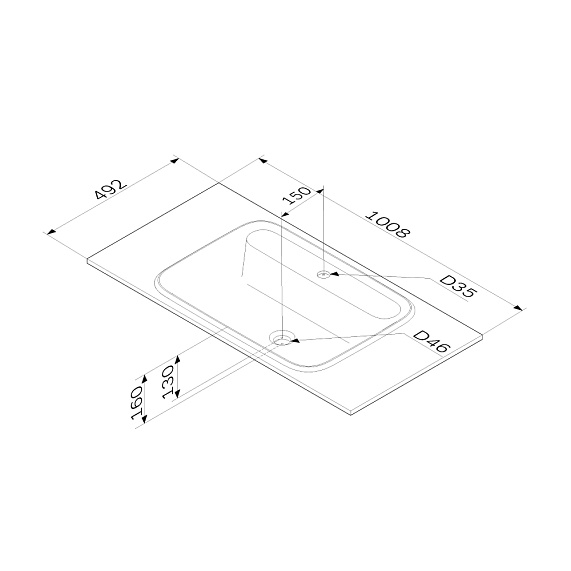 Раковина мебельная 100 AM.PM Func M8FWPC1000WM белая встраиваемая-2