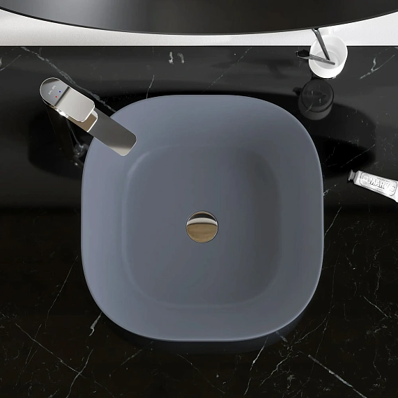 Раковина накладная 43 AM.PM Struktura M9SWCC30430GM черная матовая-1