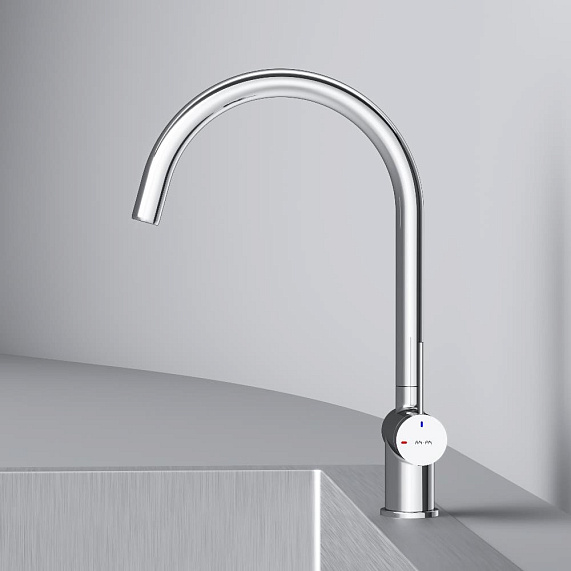 Смеситель для кухни AM.PM Func F8F07000 высокий с С-изливом, хром-7