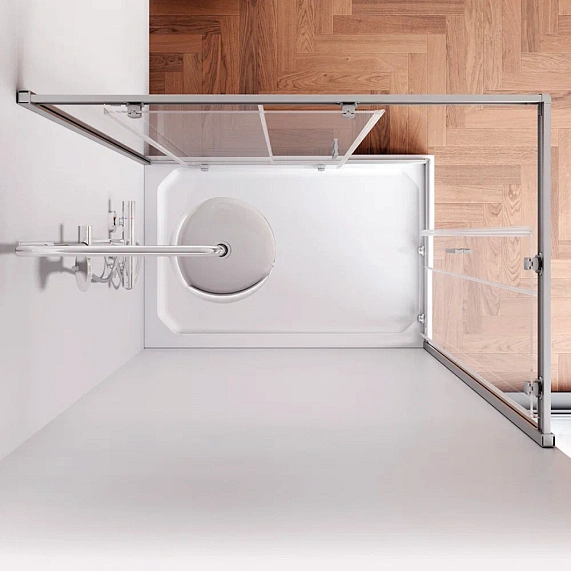 Душевое ограждение без поддона 120х80 AM.PM Gem W90G-404-120280-MT профиль серебристый-2