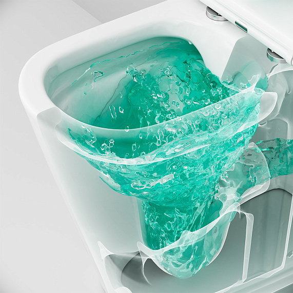 Унитаз-компакт напольный AM.PM Flash C9H8600LMSC безободковый с сиденьем микролифт, белый-1