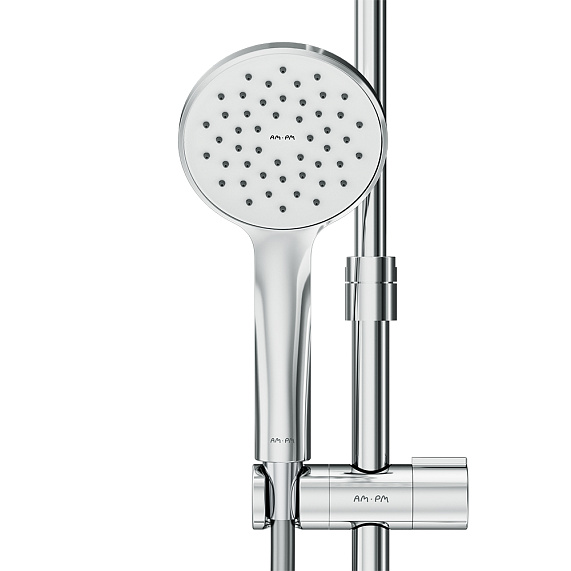 Душевая система AM.PM Crave F079C400 стойка с тропическим душем, термостатом, смесителем, хром-7