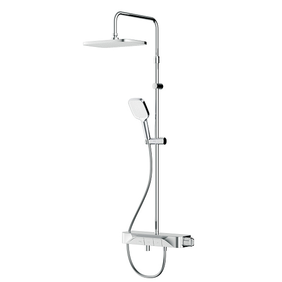 Душевая система AM.PM Func F078F700 стойка с тропическим душем, смесителем, изливом, хром-10