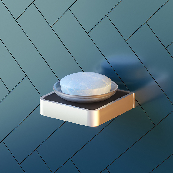 Мыльница стеклянная настенная Damixa Jupiter DA7734200 хром-3