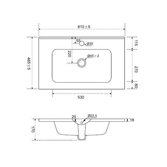 Тумба с раковиной 80 AM.PM Sense M7BFUX0802OF подвесная/напольная на ножках, светлое дерево-1