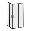 Душевое ограждение без поддона 100x100 AM.PM Above W9XG-403-100100-BT профиль черный