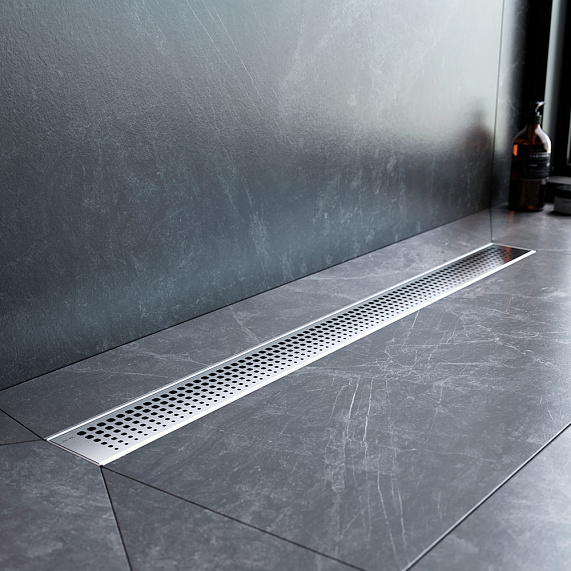 Душевой трап (лоток) 80 AM.PM MasterFlow W01SC-P11-080-01SB комбинированный затвор со стальной матовой решеткой-3