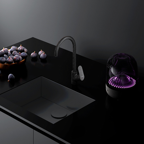 Смеситель для кухни AM.PM Like F8007722 высокий с каналом питьевой воды, черный-4